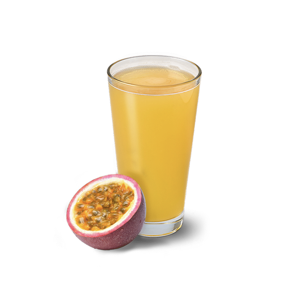 Hot lemonade with passion fruit flavor