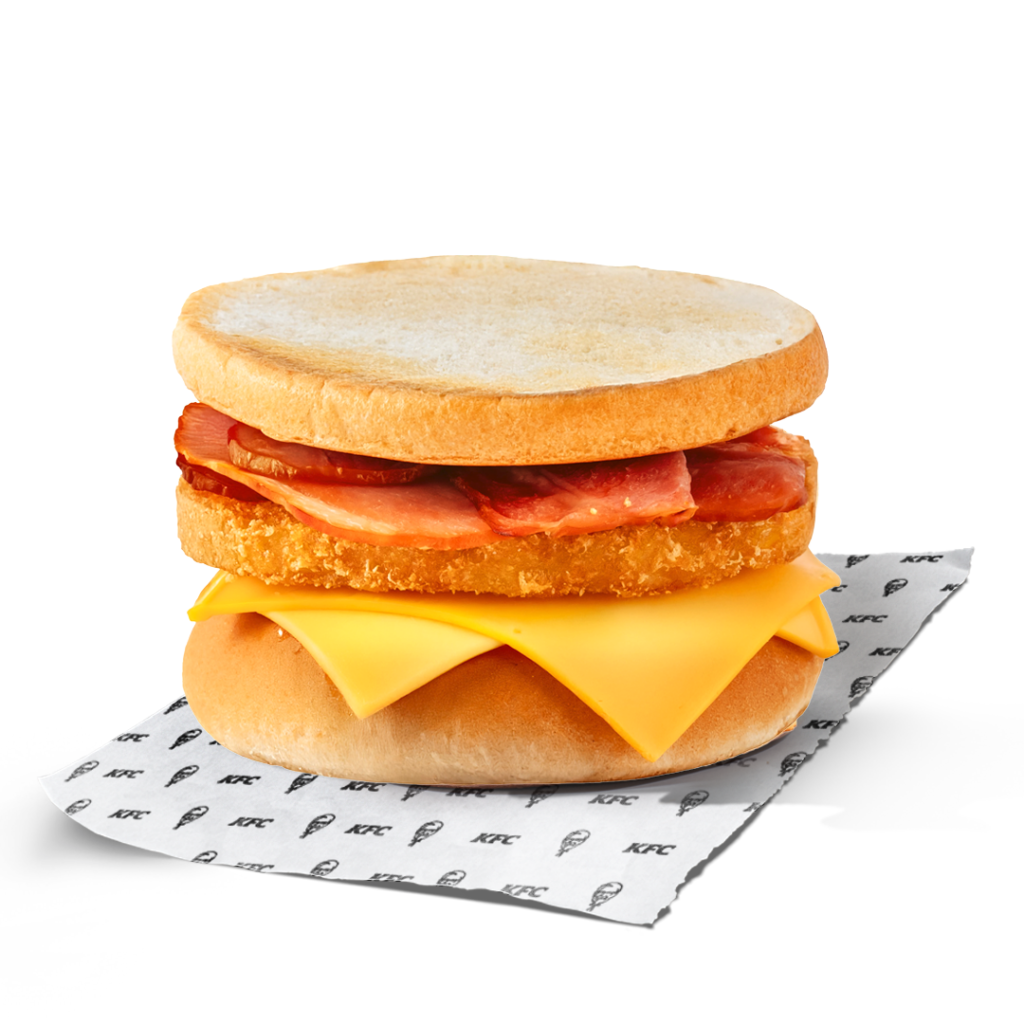 Toast with crispy hashbrown and  lusciously melty double cheddar cheese